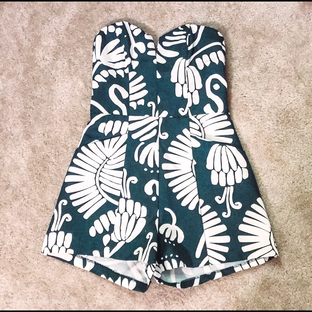 Green Floral Romper